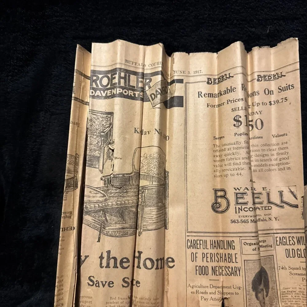 Buffalo Courier Newspaper June 3 1917 Ephemera